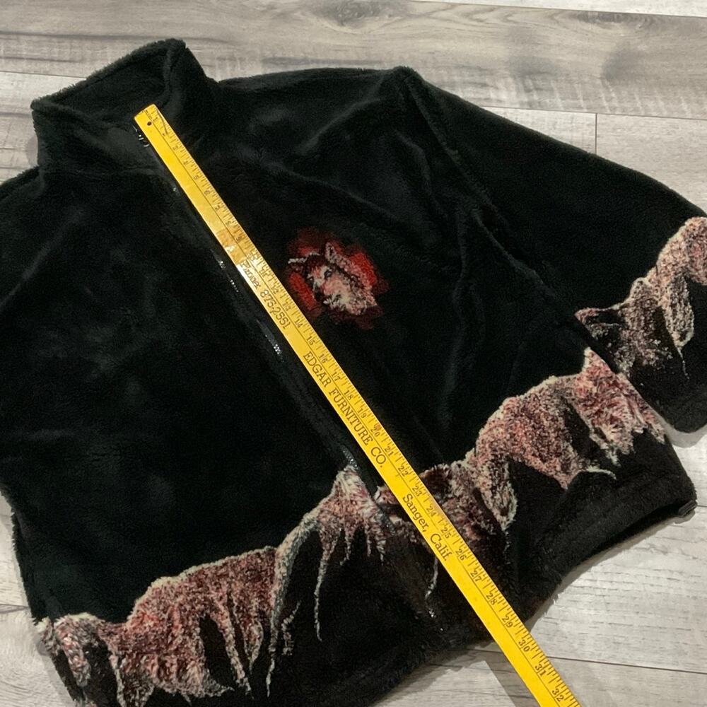 Vintage for seasons plush‎ fleece jacket wolf themed size x large - Picture 5 of 11